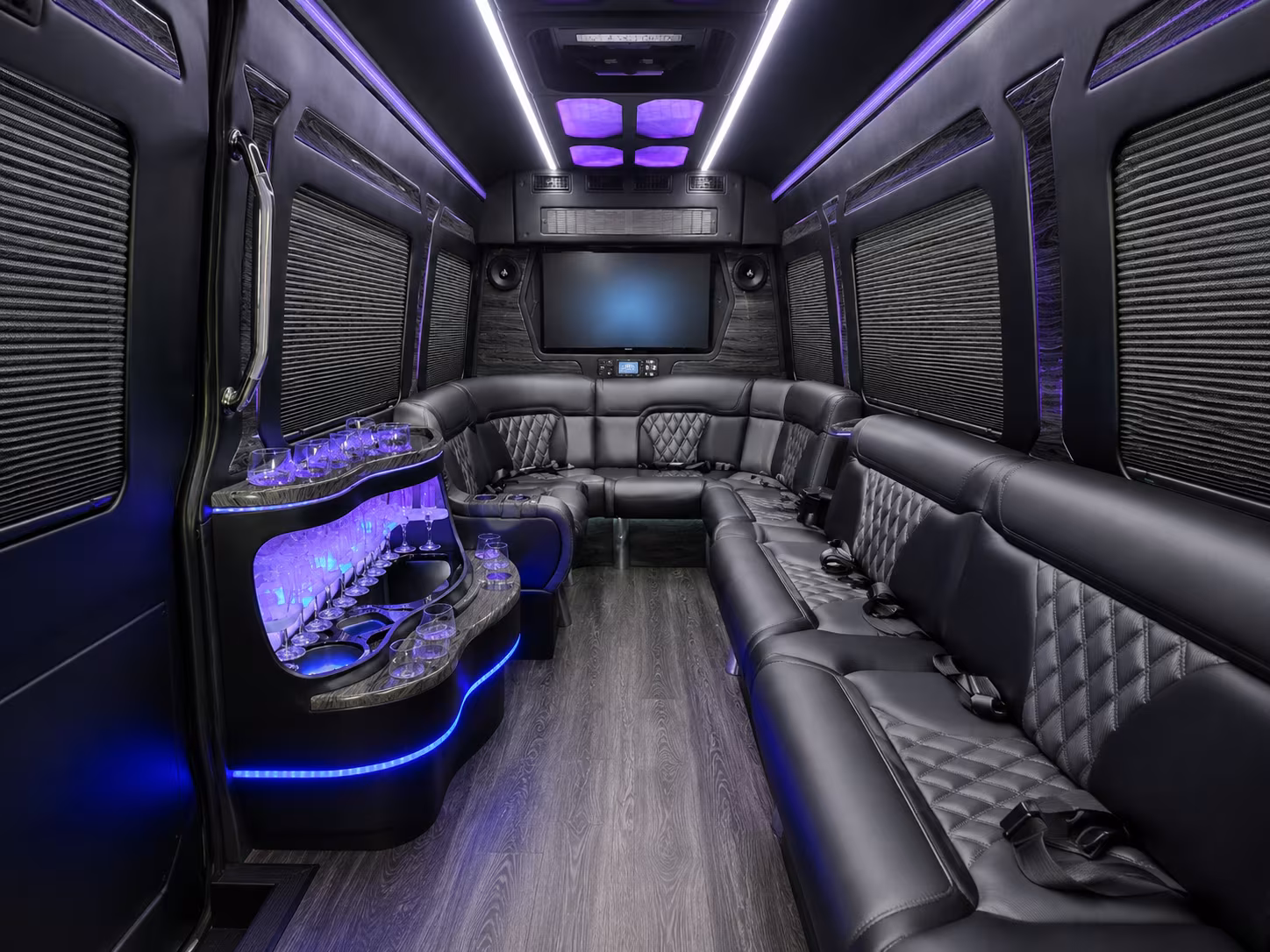 tacoma 30 passenger party bus interior