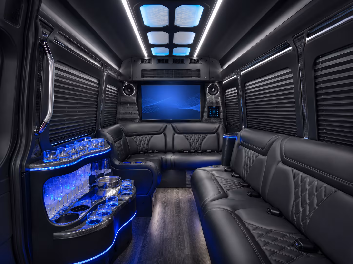 tacoma 40 passenger party bus interior