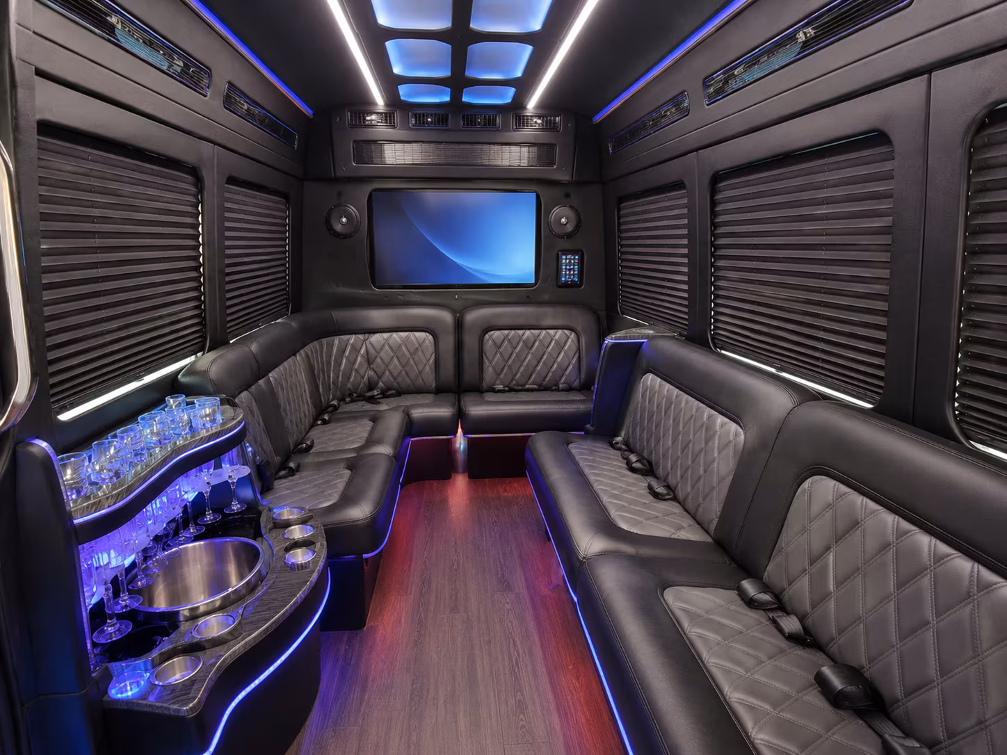 tacoma party bus interior